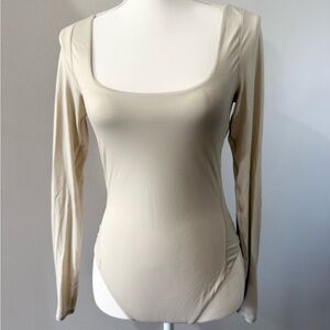 Lululemon Medium Beige Activewear Top - Neutral Tone Bodysuit